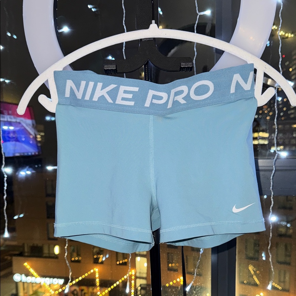 Nike Pro Women's Light Blue Athletic Shorts